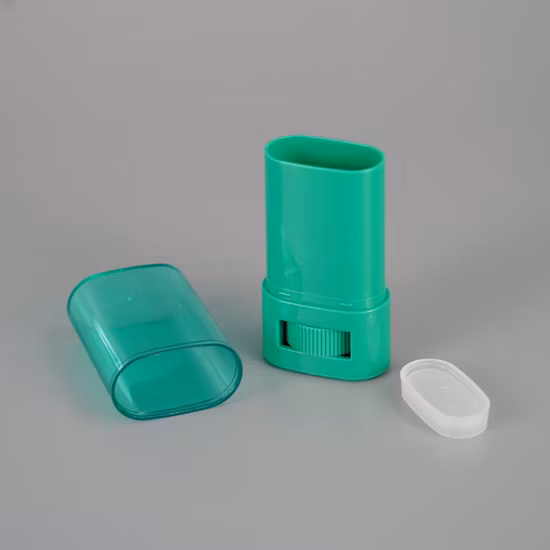 Embalagem de desodorante vazio 15g 20g Mini protetor solar recipiente 15ml 20ml Sun Stick oval